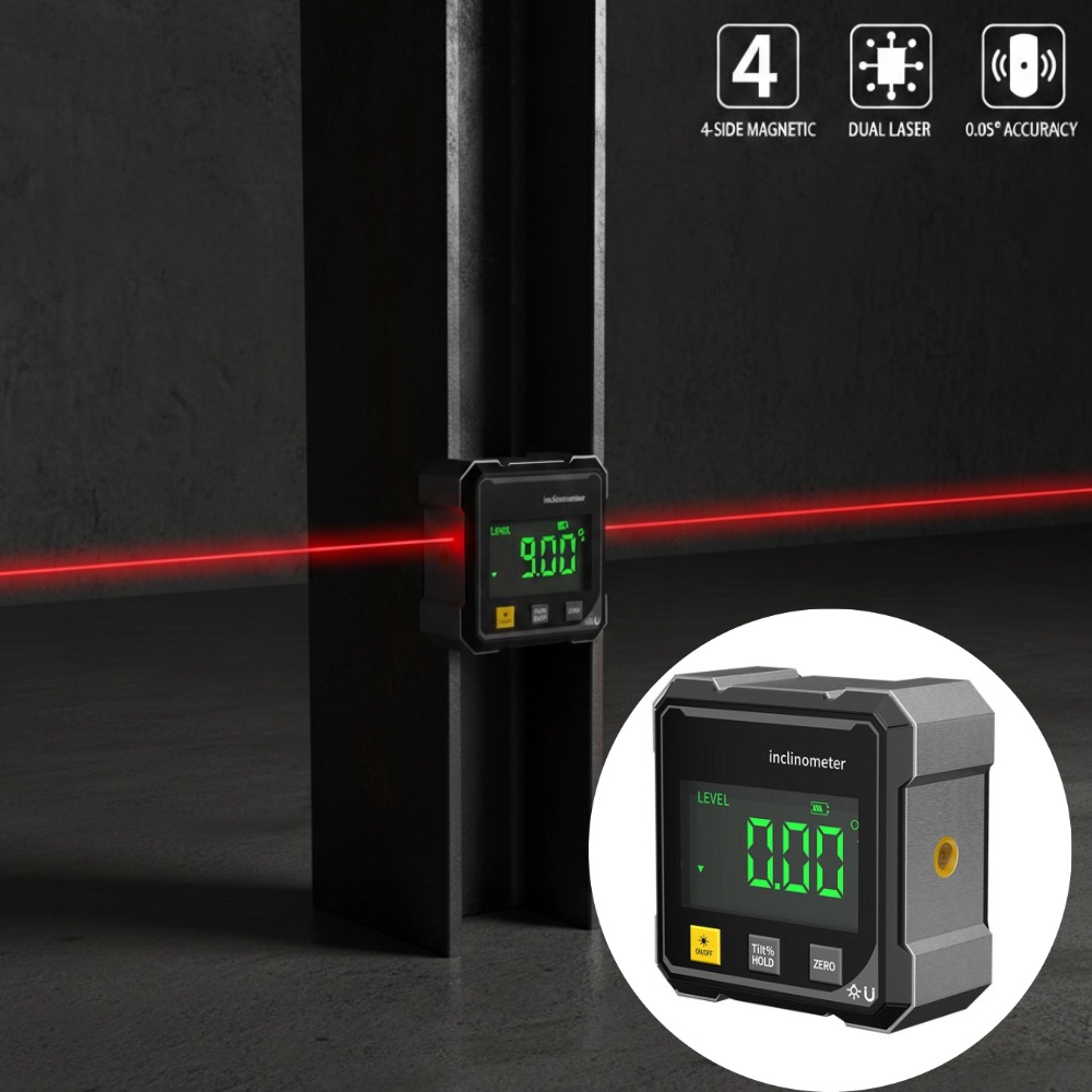 Industrial Laser Alignment - 4-Sided Magnetic & Dual Laser Digital