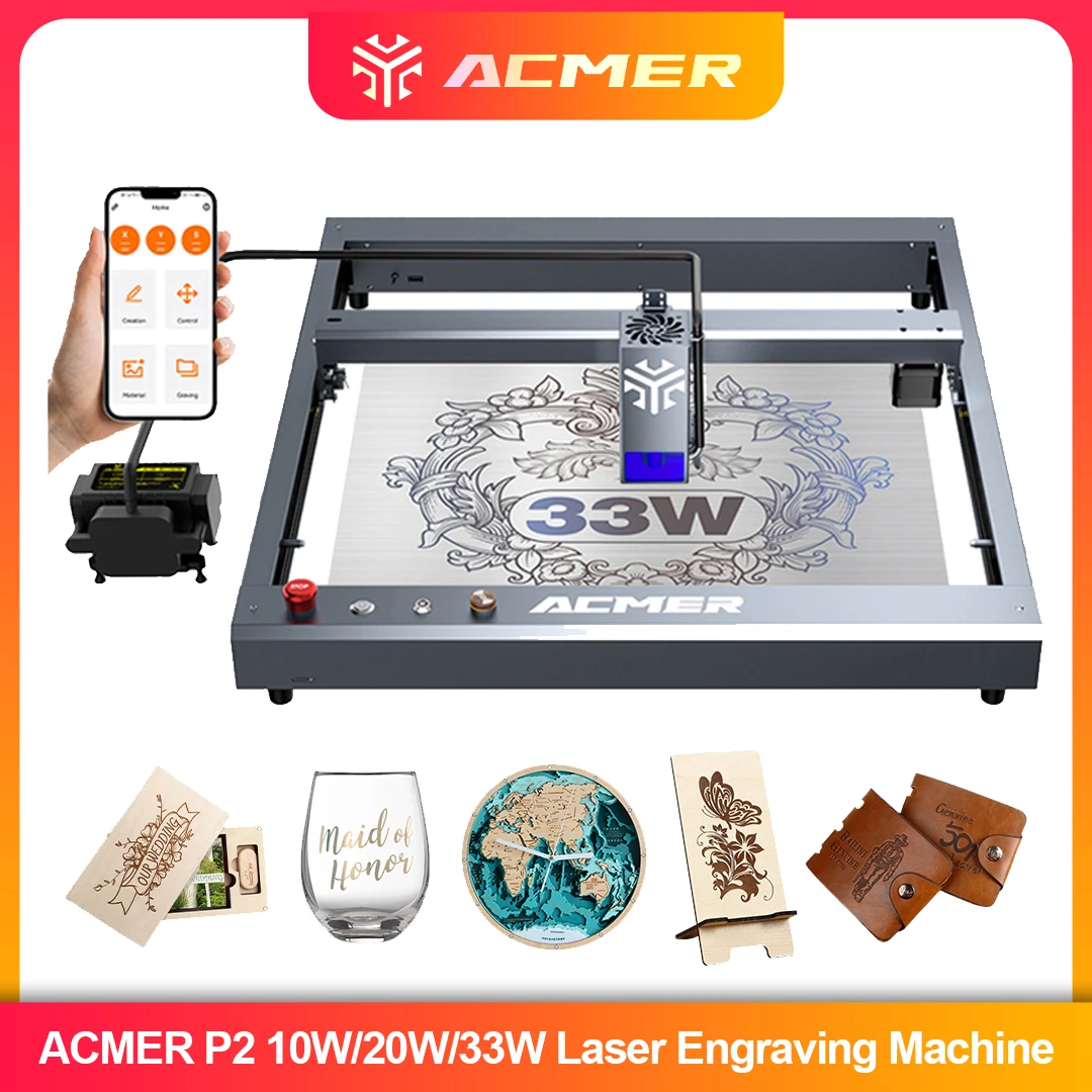 ACMER P2 Laser Engraving 10W 2 - Industrial Laser Engraving Machine avaliação e preço