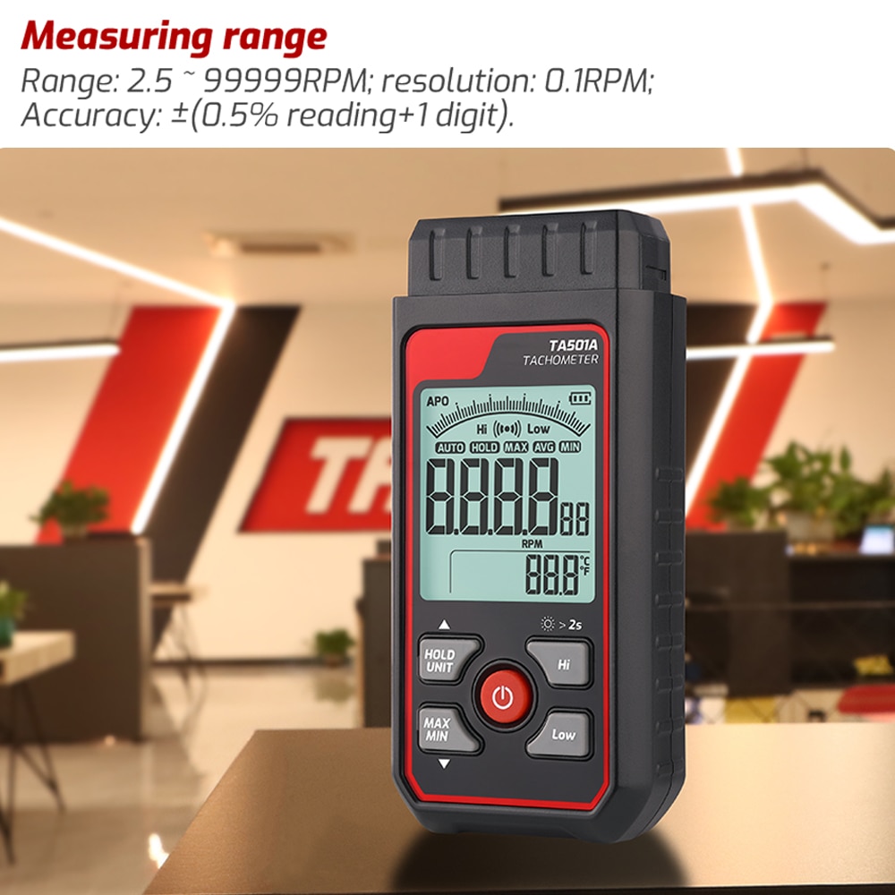 TA501A Laser Tachometer Up to  - Industrial Laser Tachometer avaliação e preço