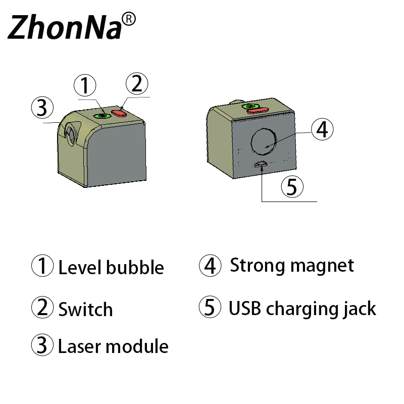 Portable Mini Laser Level Meas - Industrial Laser Alignment avaliação e preço
