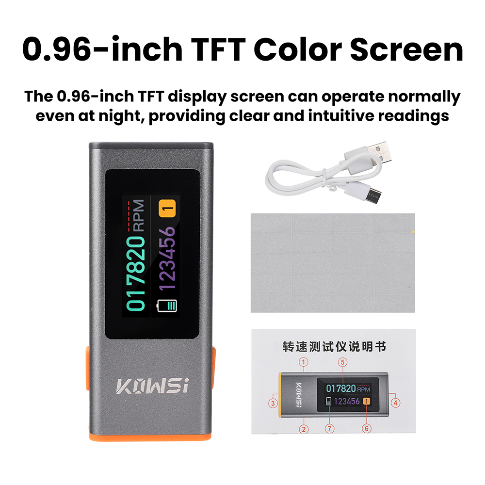 0.96-inch TFT infrared RPM spe - Industrial Laser Tachometer avaliação e preço