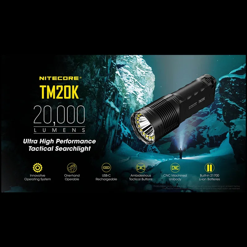 NITECORE TM20K Tactical Flashl - Honeycomb Laser Bed avaliação e preço