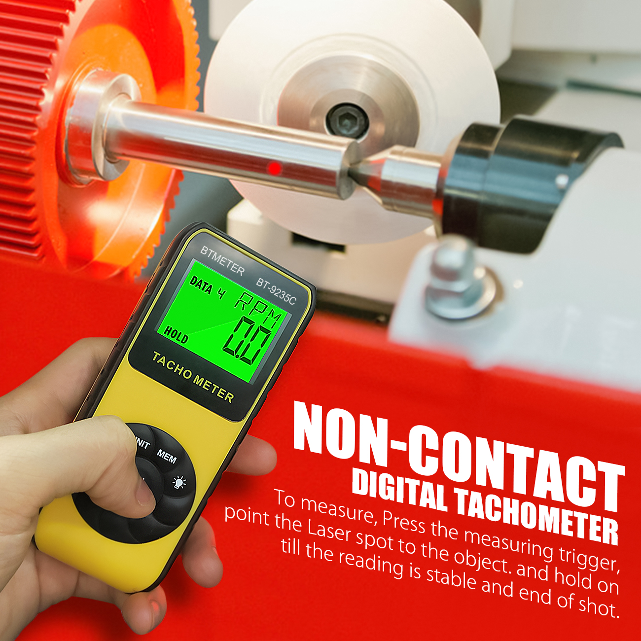 Digital Laser Tachometer Non C - Industrial Laser Tachometer avaliação e preço