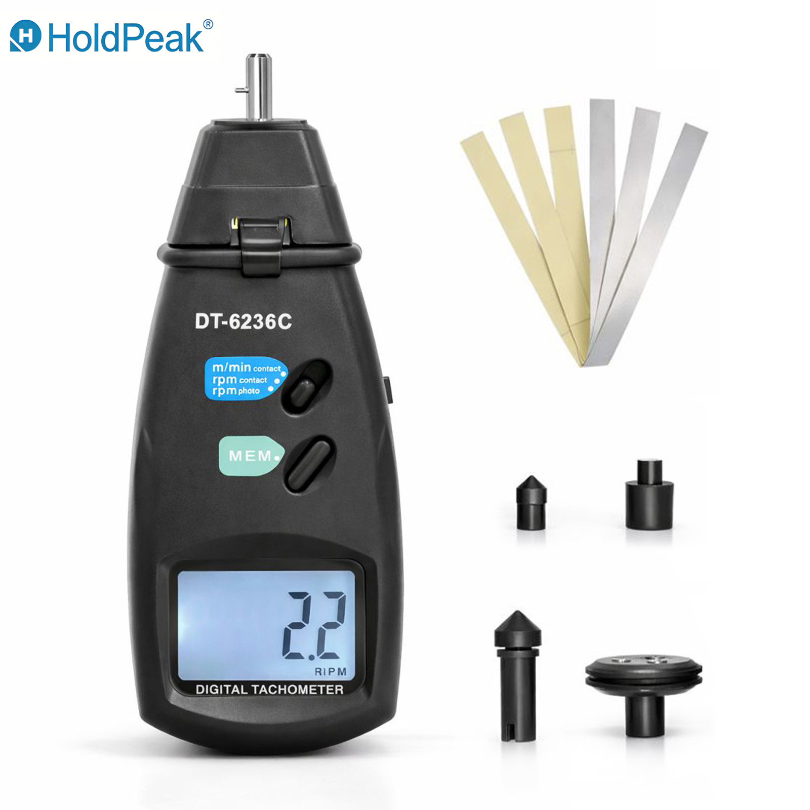 HoldPeak Contact & Laser Tacho - Industrial Laser Tachometer avaliação e preço