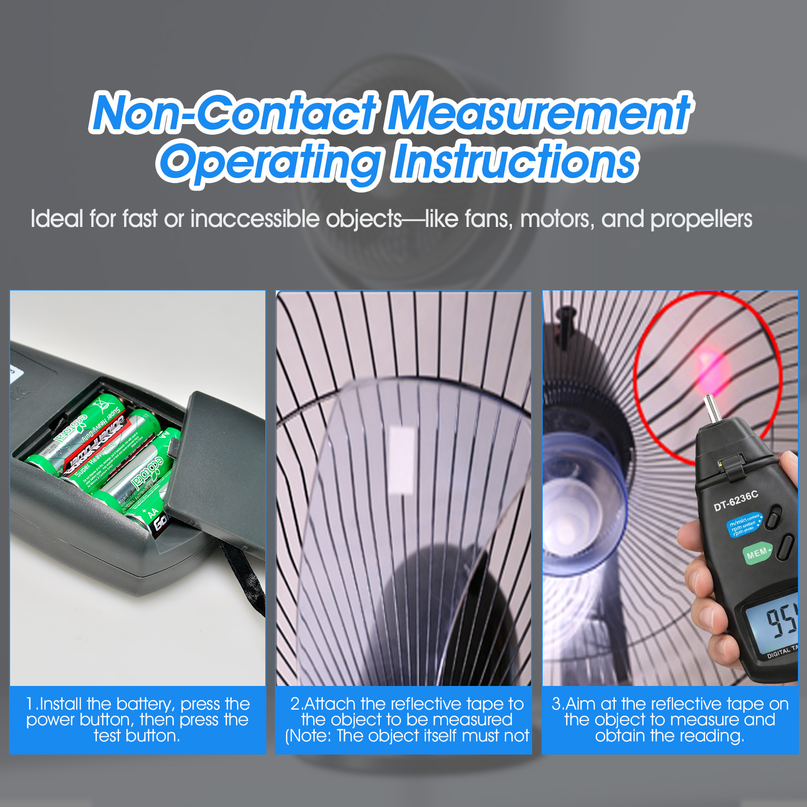 HoldPeak Contact & Laser Tacho - Industrial Laser Tachometer avaliação e preço