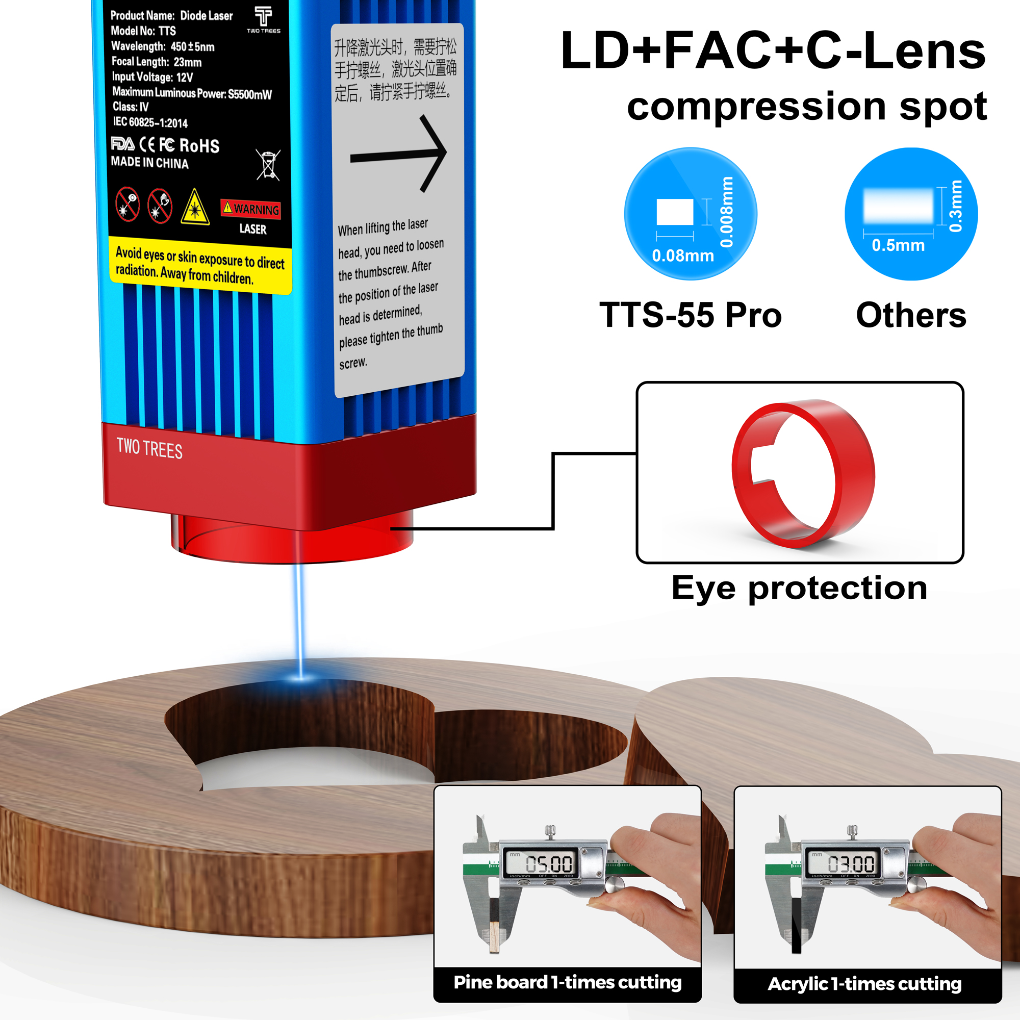 TWOTREES TTS-55 Laser Engravin - Industrial Laser Engraving Machine avaliação e preço