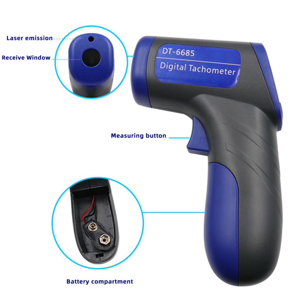 Non Contact Infrared Lasers Ta - Industrial Laser Tachometer avaliação e preço