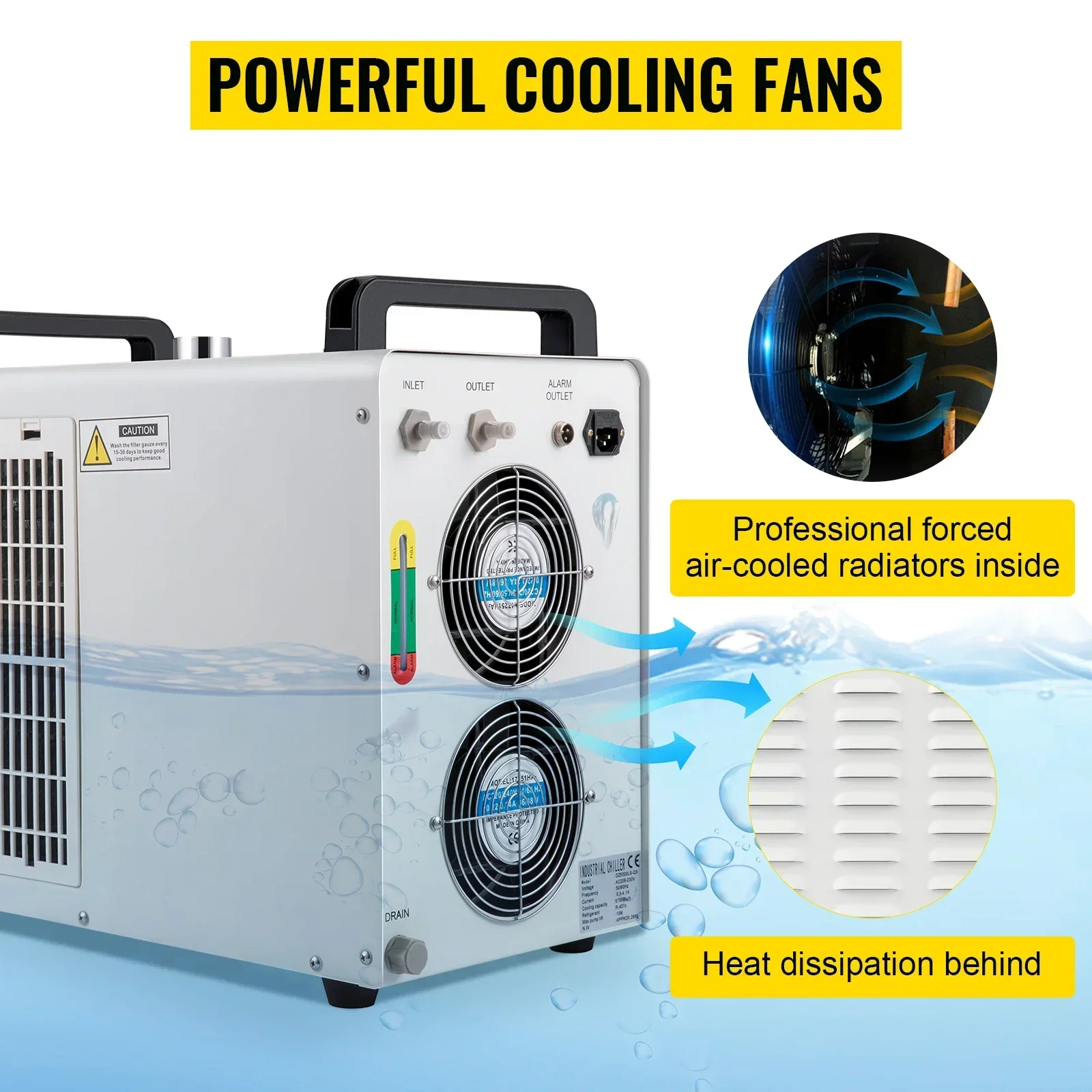 SIHAO 80W-130W CO2 Tube Indust - Laser Chiller Water Cooler avaliação e preço