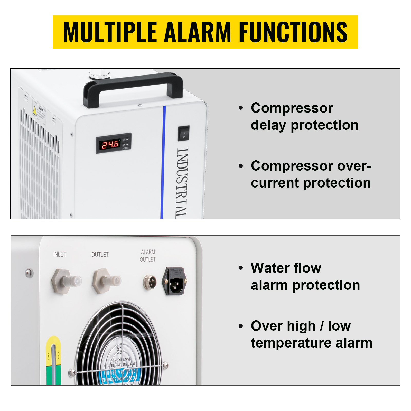 SIHAO 80W-130W CO2 Tube Indust - Laser Chiller Water Cooler avaliação e preço