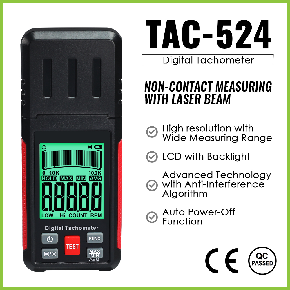 Digital High-Precision Tachome - Industrial Laser Tachometer avaliação e preço