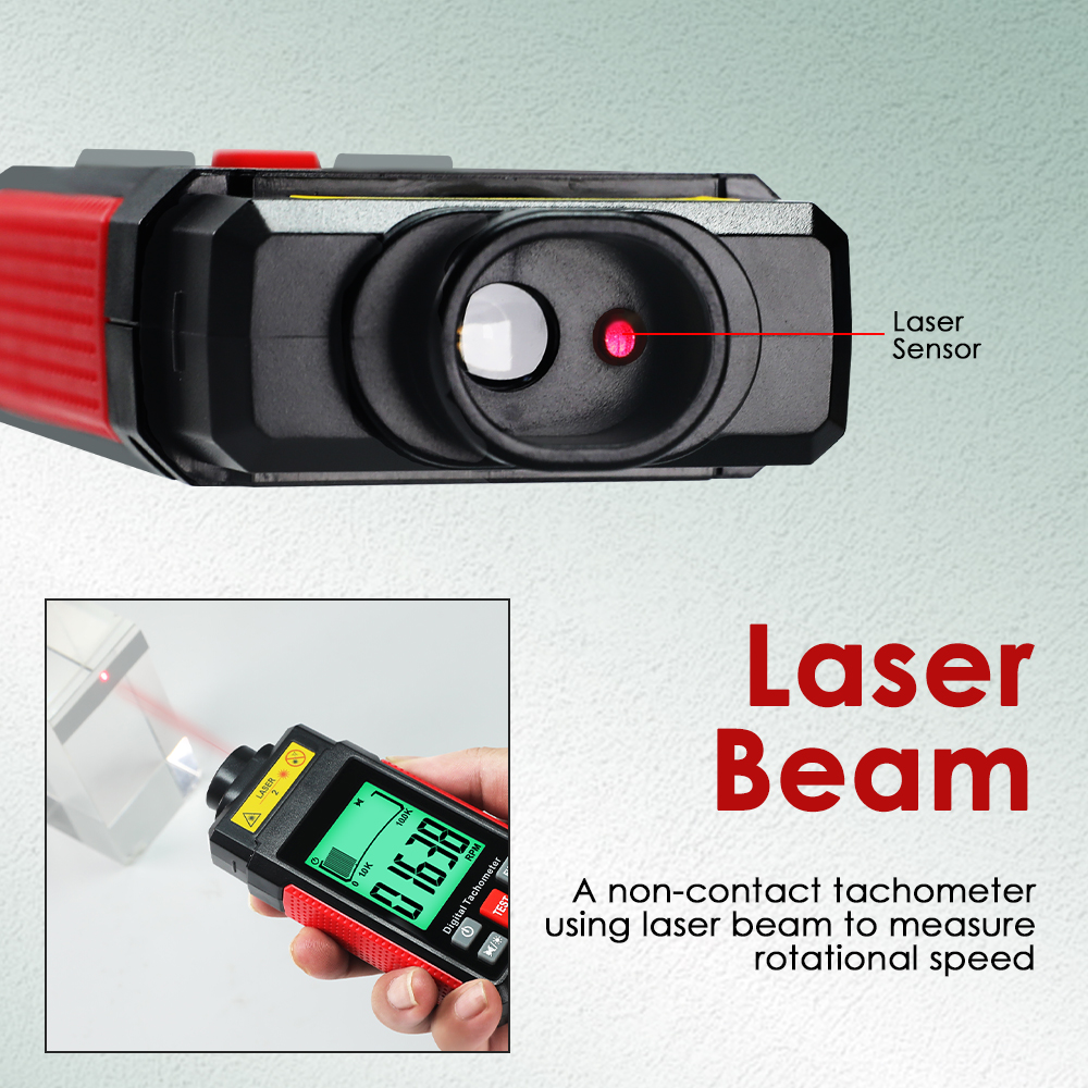 Digital High-Precision Tachome - Industrial Laser Tachometer avaliação e preço