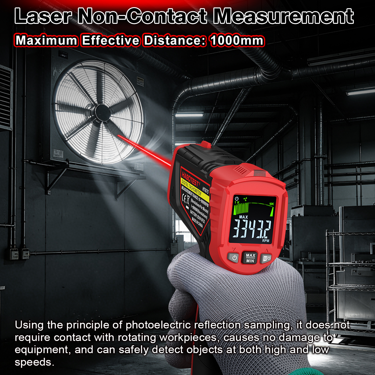HT675 Digital Laser Tachometer - Industrial Laser Tachometer avaliação e preço