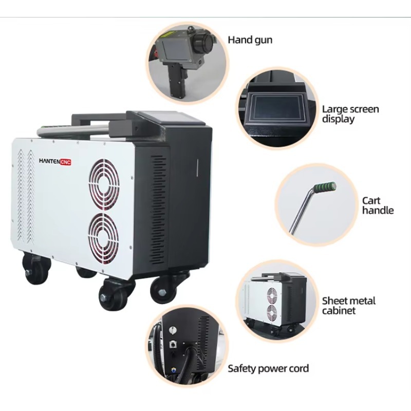 Portable Pulse Fiber 300W Lase - Industrial Laser Cleaning Equipment avaliação e preço