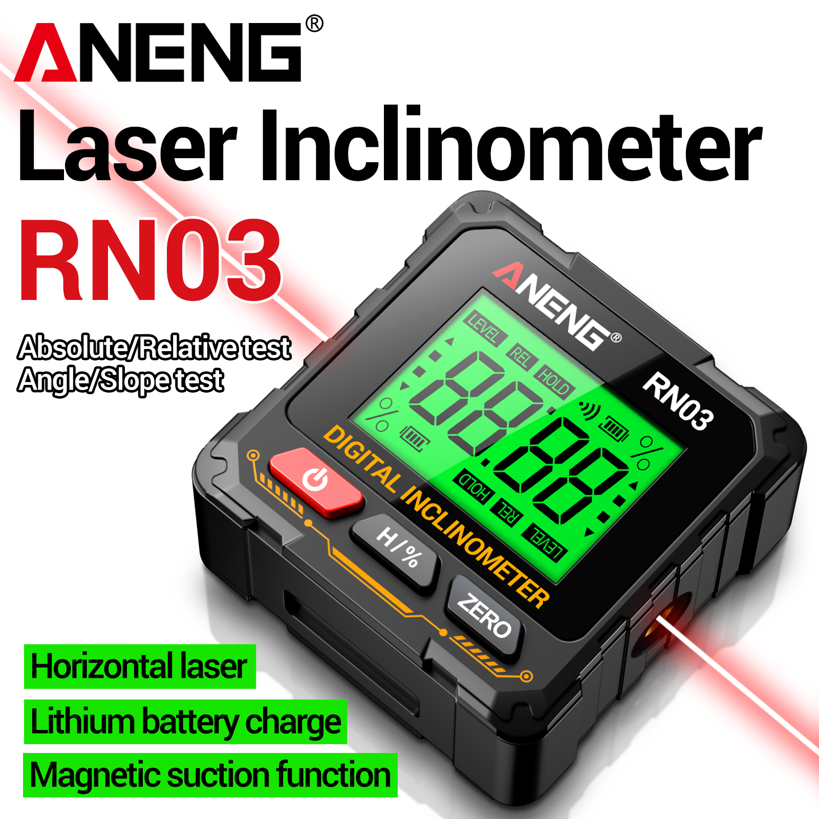 ANENG RN03  Inclinometer 0.05° - Industrial Laser Alignment avaliação e preço