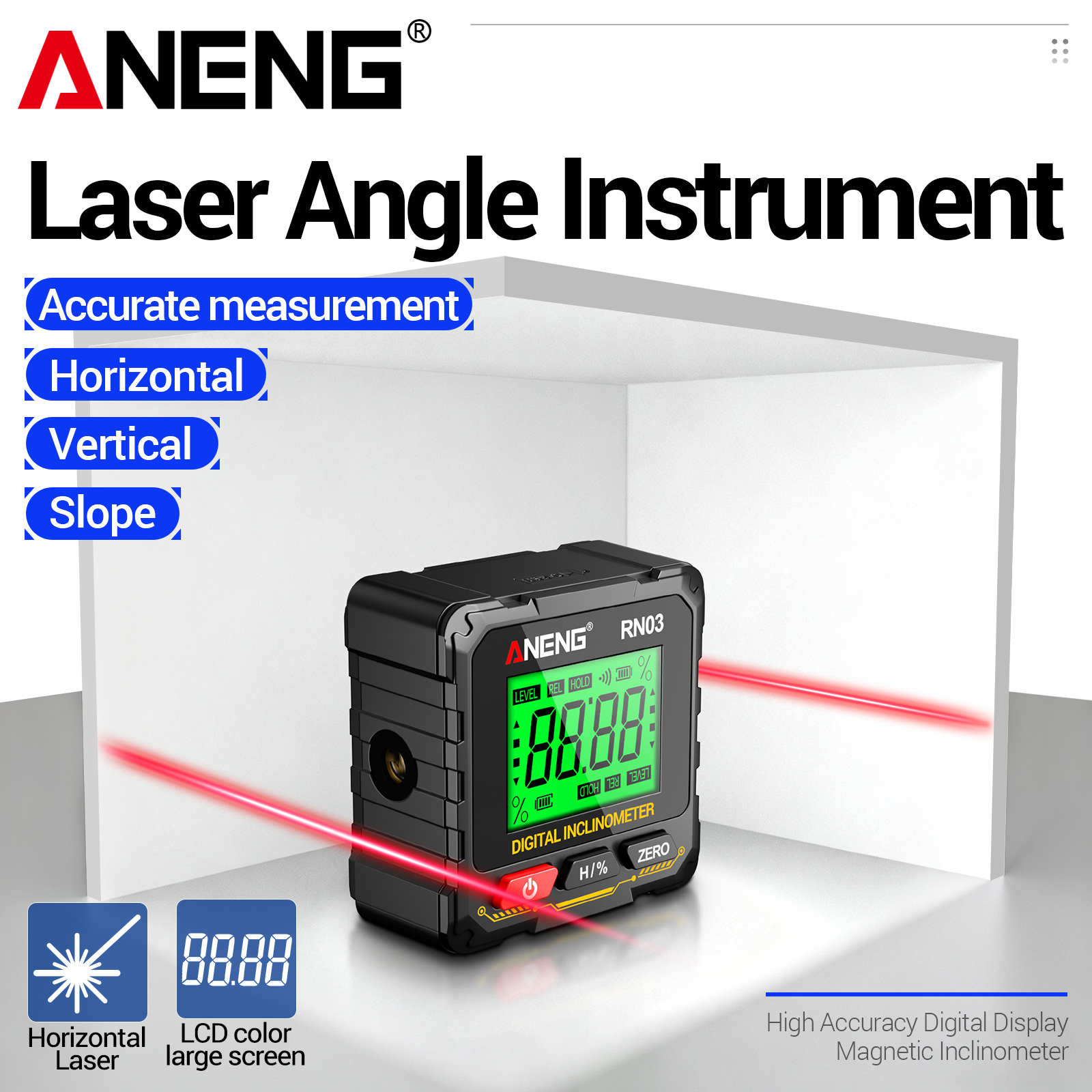 ANENG RN03  Inclinometer 0.05° - Industrial Laser Alignment avaliação e preço