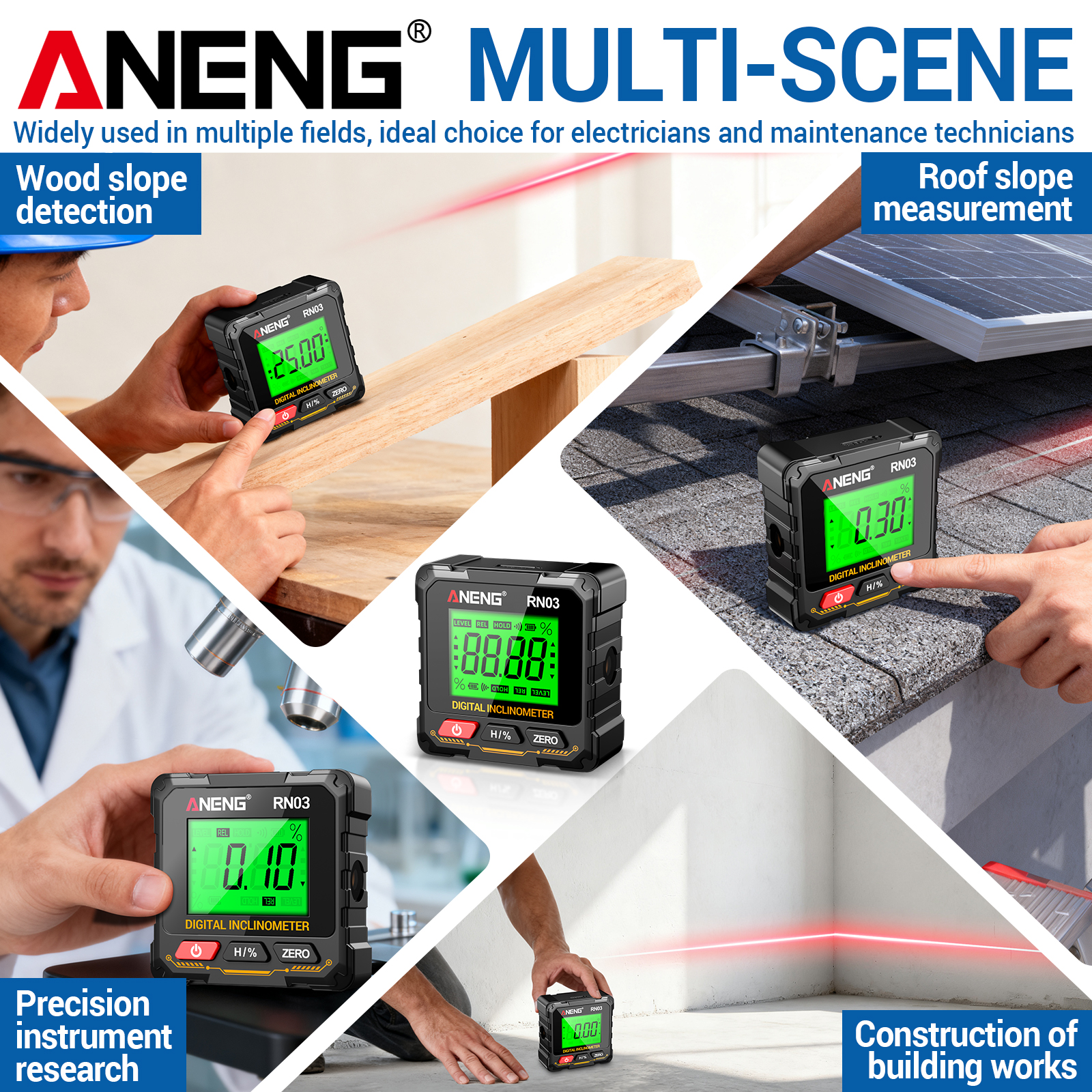 ANENG RN03  Inclinometer 0.05° - Industrial Laser Alignment avaliação e preço