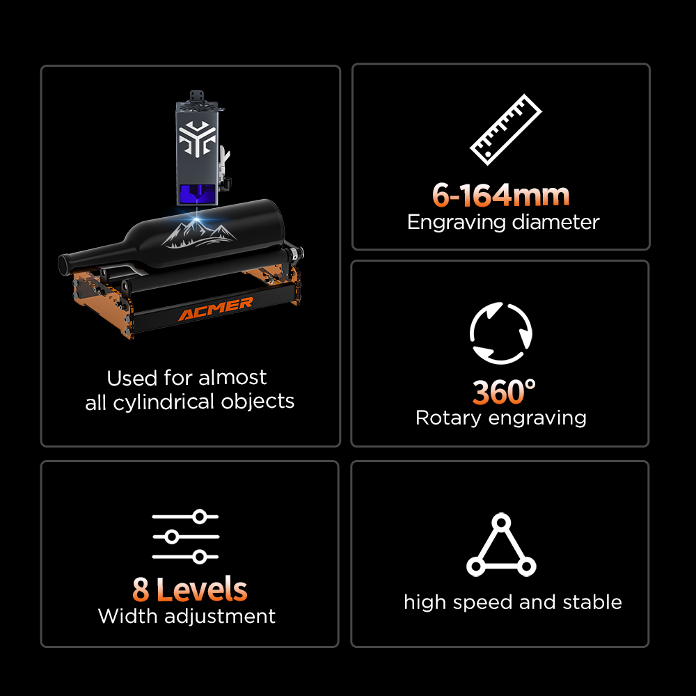 ACMER M3 Laser Rotary Roller 3 - Industrial Laser Engraving Machine avaliação e preço