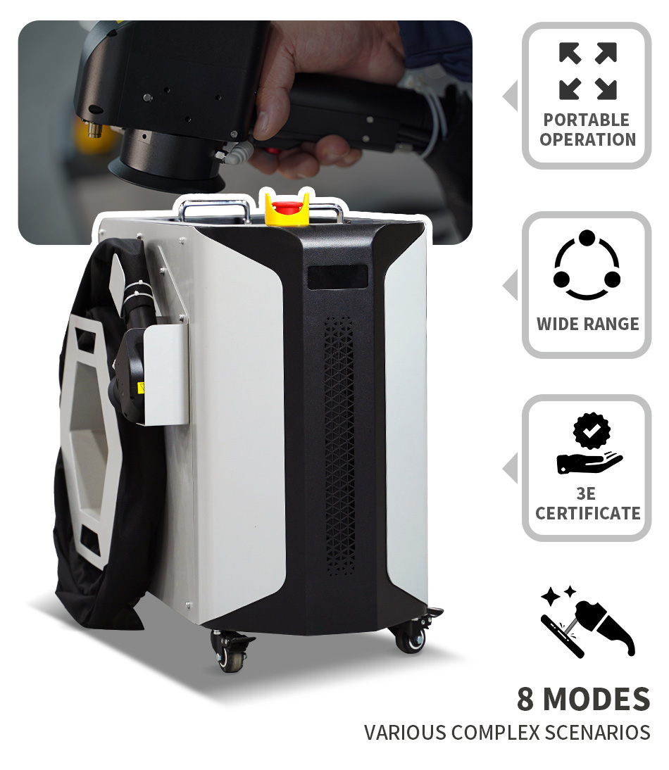 Laser Cleaning Machine for Rus - Industrial Laser Cleaning Equipment avaliação e preço