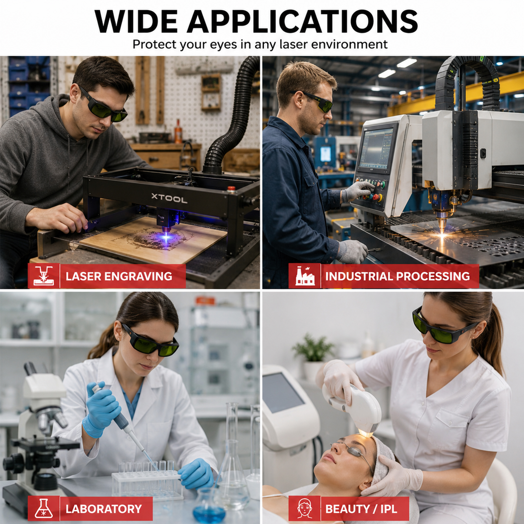 Laser Safety Glasses OD5+ Prof - Industrial Uv Laser avaliação e preço