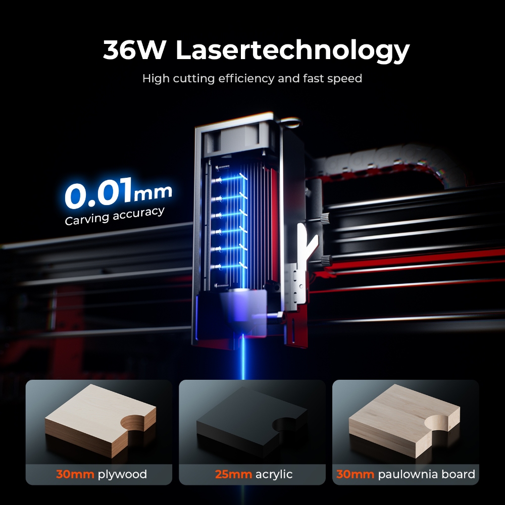 ACMER S2 PRO 36W/48W Laser Eng - Industrial Laser Engraving Machine avaliação e preço