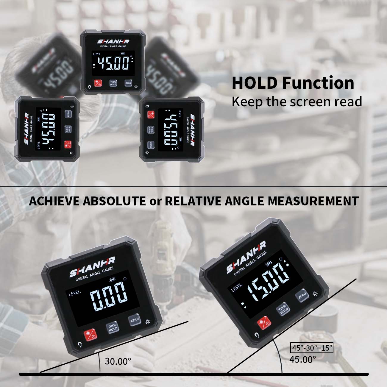 SHANHR Electronic Protractor 4 - Industrial Laser Alignment avaliação e preço
