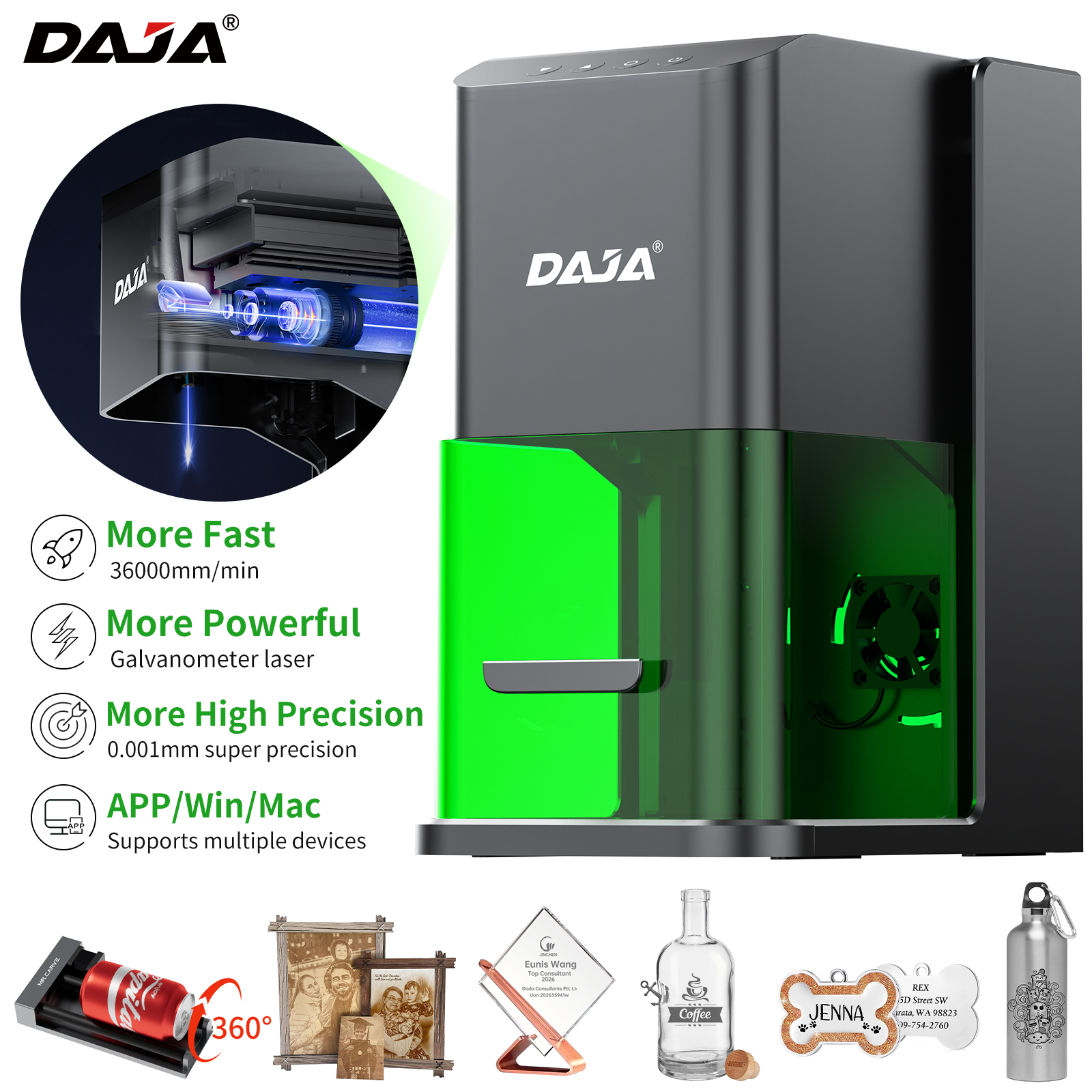 DAJA C1 Ultra Laser Engraver G - Industrial Laser Engraving Machine avaliação e preço