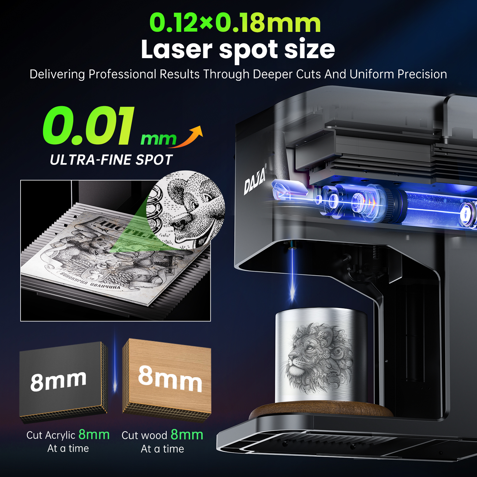 DAJA C1 Ultra Laser Engraver G - Industrial Laser Engraving Machine avaliação e preço
